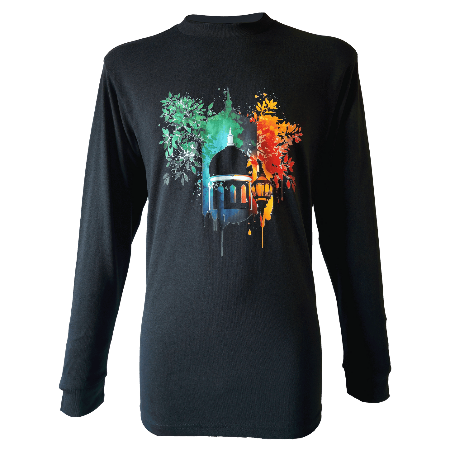 Drop Shoulder Full Sleeve - Black (Vibrant Mosque)