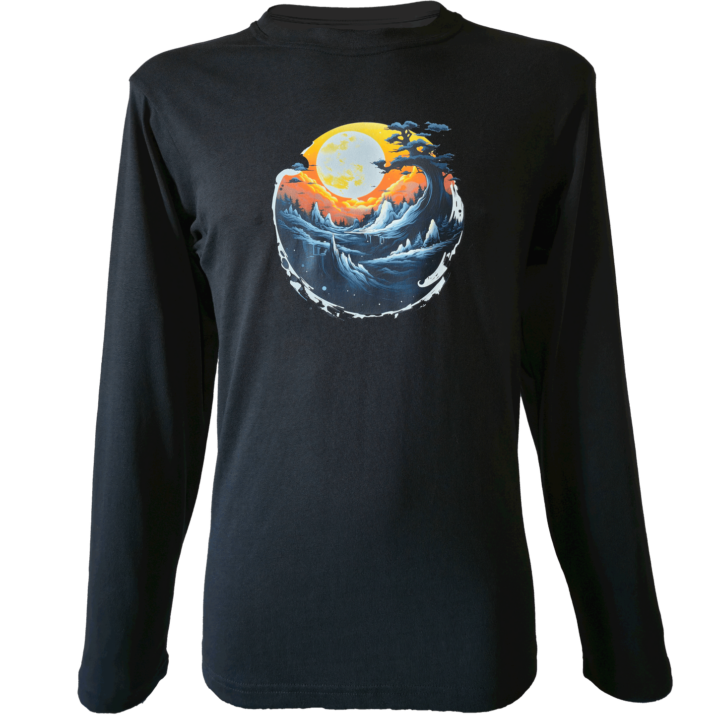 Regular Fit Full Sleeve - Black (Waves)