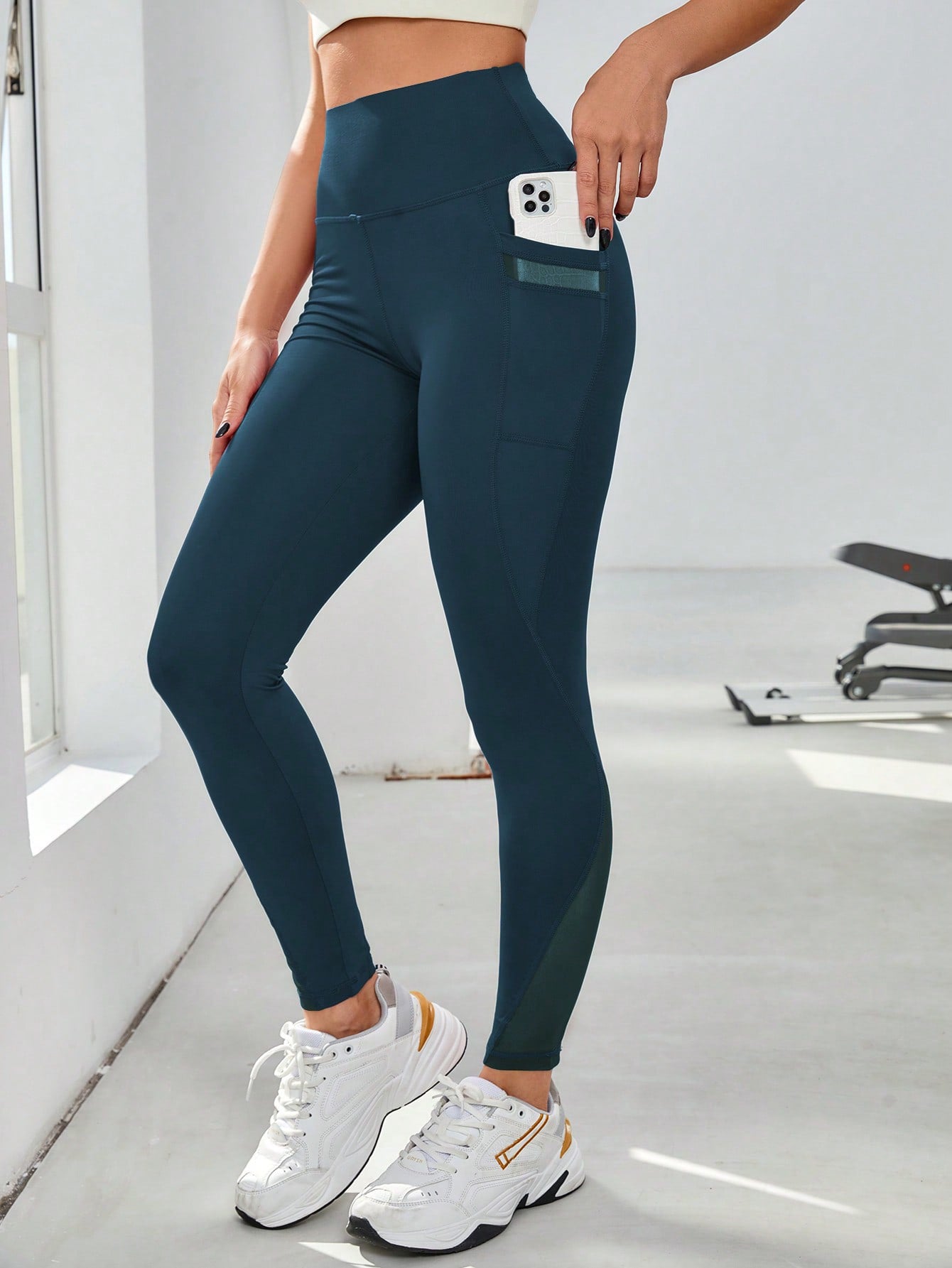 High Waist Grenadine Stitching Yoga Pants