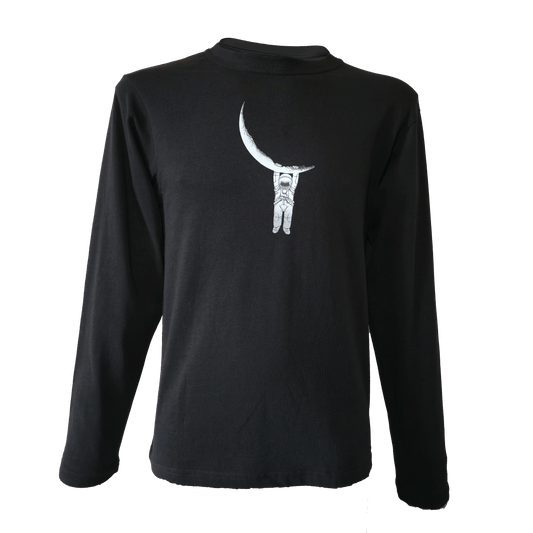 Regular Fit Full Sleeve - Black (Hanging Spaceman)