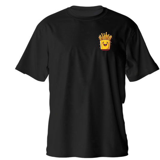 Drop Shoulder Half Sleeve - Black (Fries)