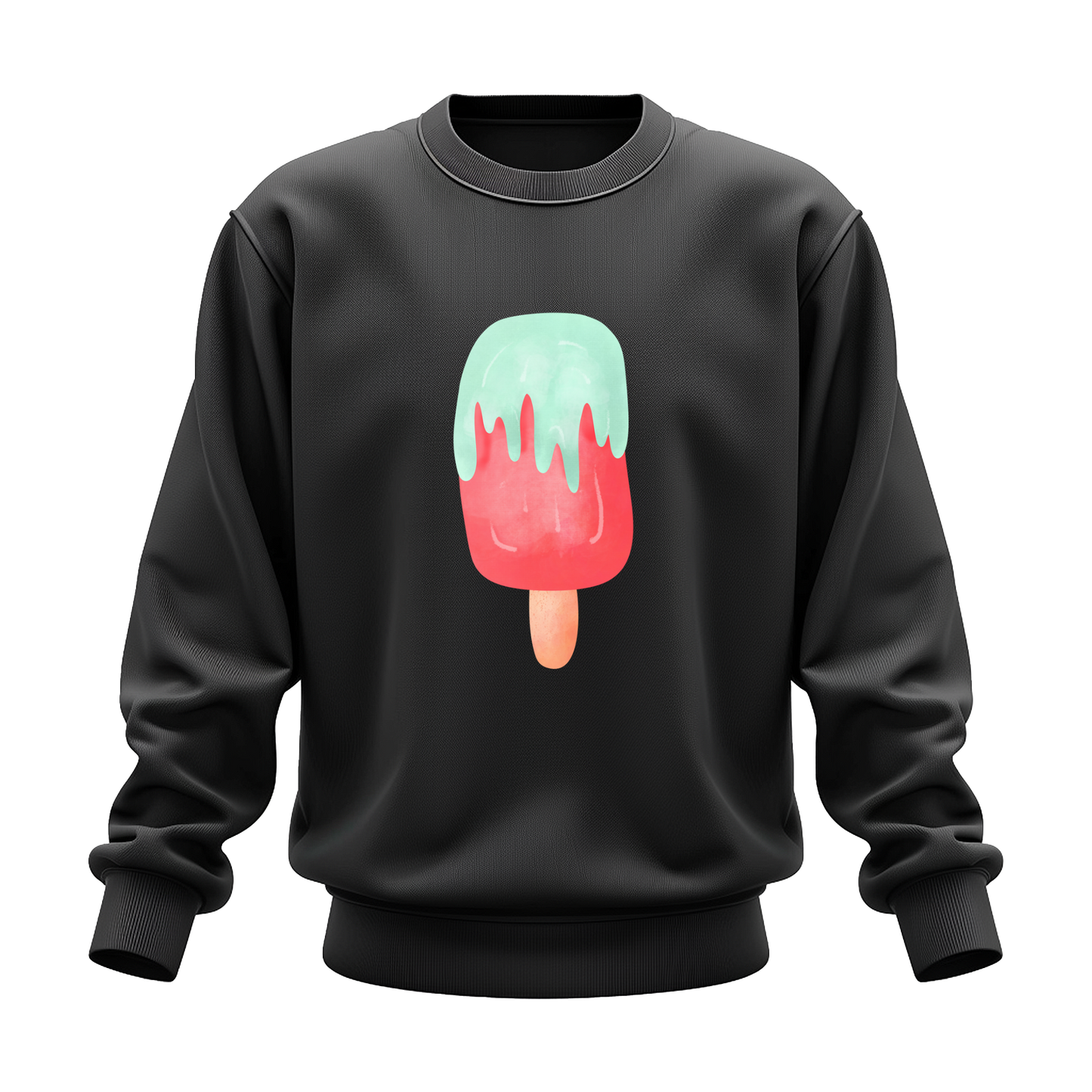 Drop Shoulder Full Sleeve - Black (Ice-cream)